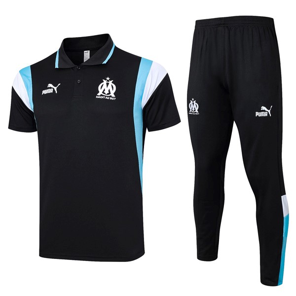 Polo Marseille Conjunto Completo 2024 Schwarz